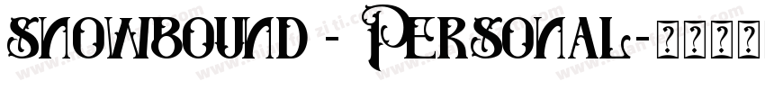 snowbound - Personal字体转换